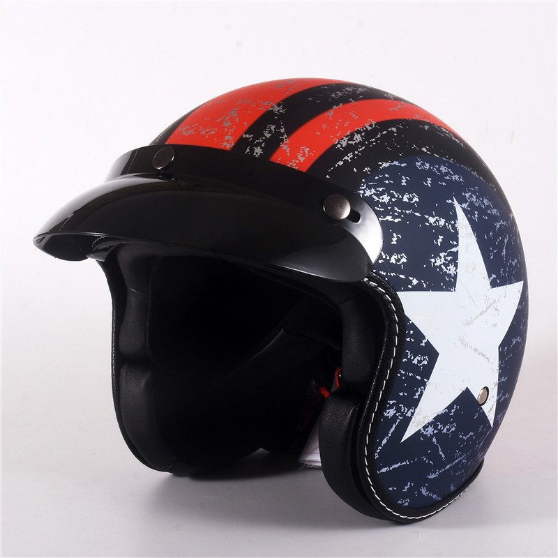 Vintage Open Face Retro Helmet - Half Face Vintage Motorcycle Helmet Retro