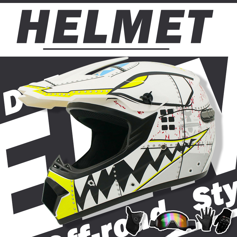 Off Road Motocross Helmet Goggles Set - Motocross and Off-Road Helmet Set -