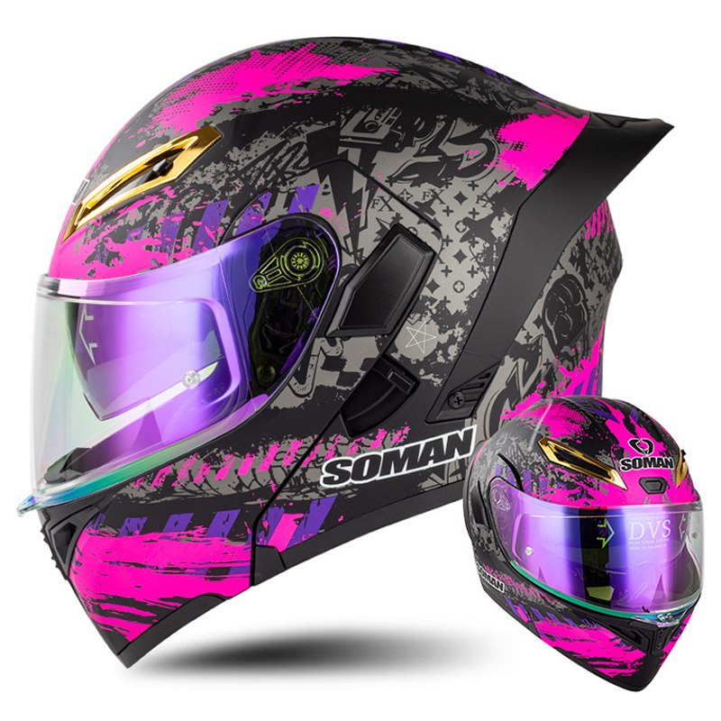 Modular Flip Up Motorcycle Helmet Dot Approved - DOT Approved Men Motorcycle Helmet Dual