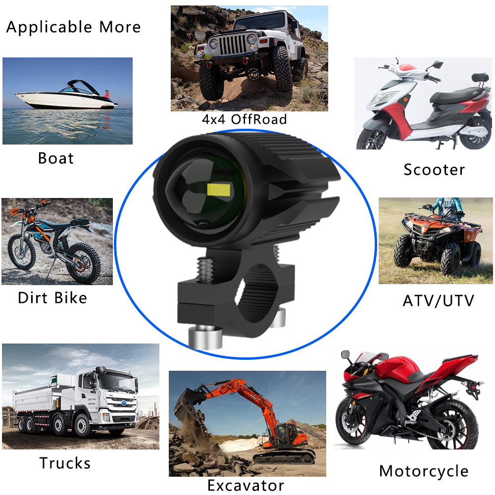 Additional Led Headlights For  - Universal Motorcycle Led Headlight Projector review and price