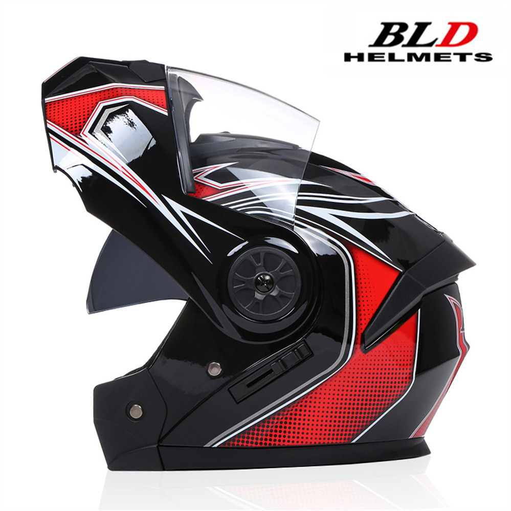 Dual Lens Helmet Modular Fashi - Dual Visor Motorcycle Racing Helmet review and price