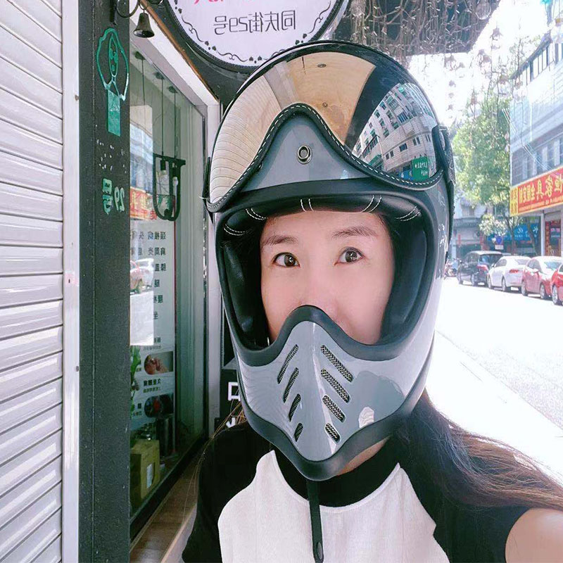 Fiberglass Free Shipping Open  - Vintage Open Face Retro Helmet review and price