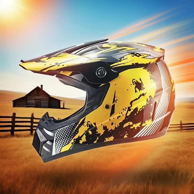Dirt Bike Motocross Helmet Set - Off Road Motocross Helmet Goggles Set review and price