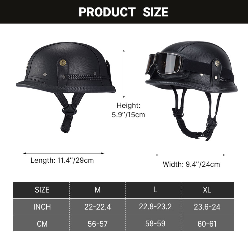 German Half Vintage Helmet Cla - Vintage Open Face Retro Helmet review and price