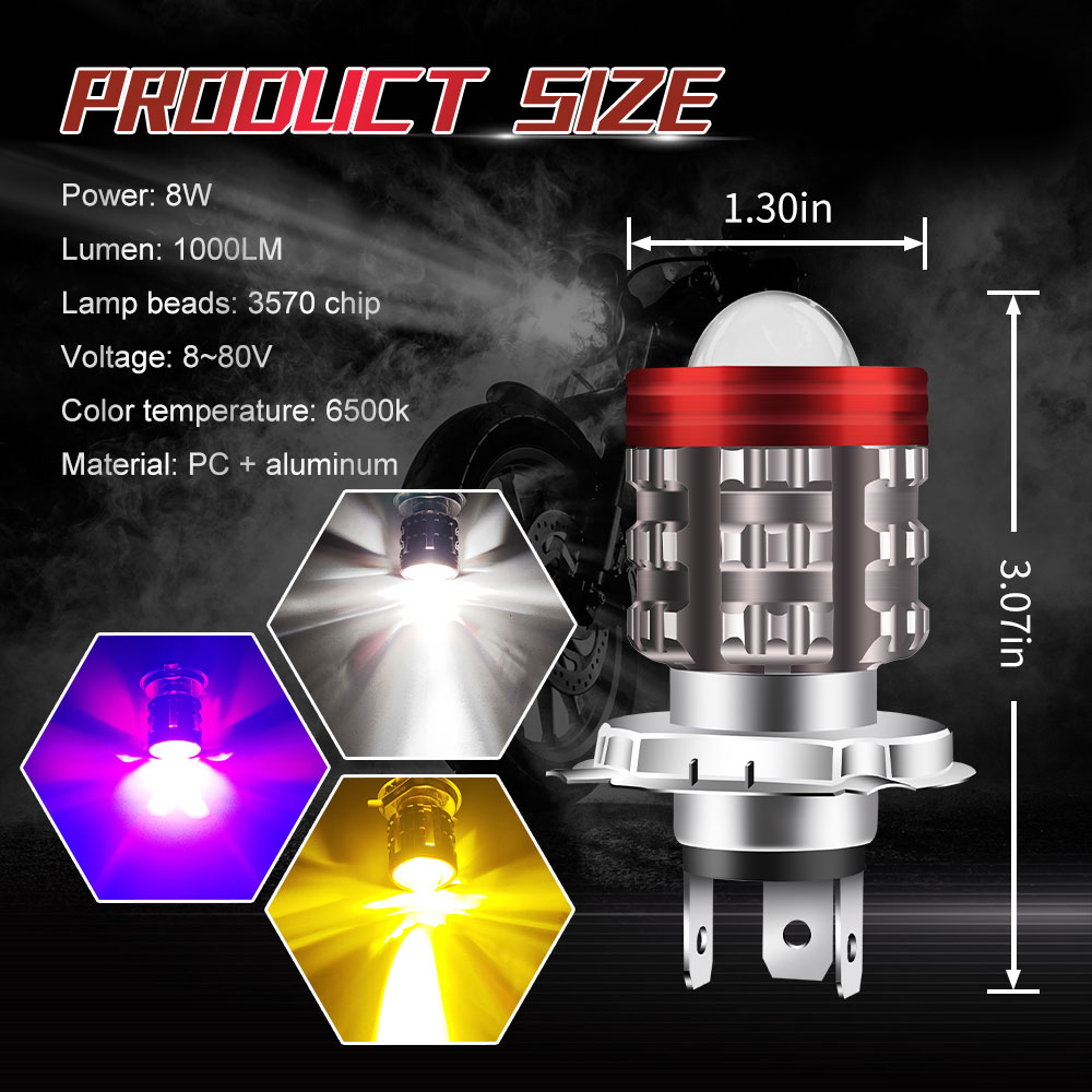Universal H4 LED Motorcycle He - Universal Motorcycle Led Headlight Projector review and price
