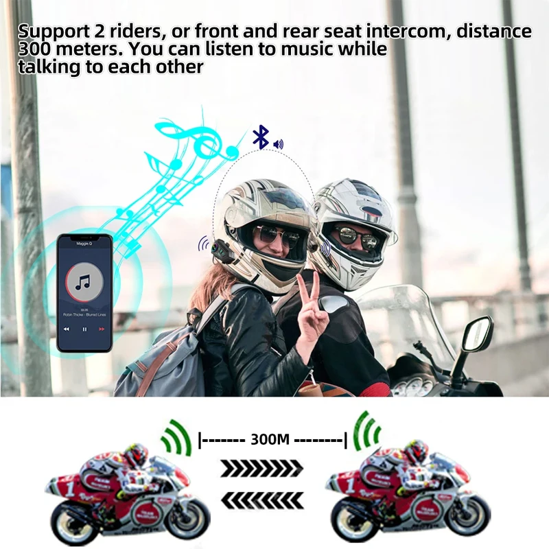 Y10 2X Bluetooth Motorcycle He - Universal Motorcycle Helmet Intercom Headset review and price