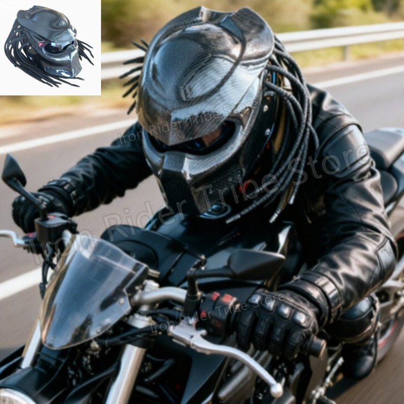 HOT Racing Predator Carbon Fib - Custom Predator Motorcycle Helmet review and price