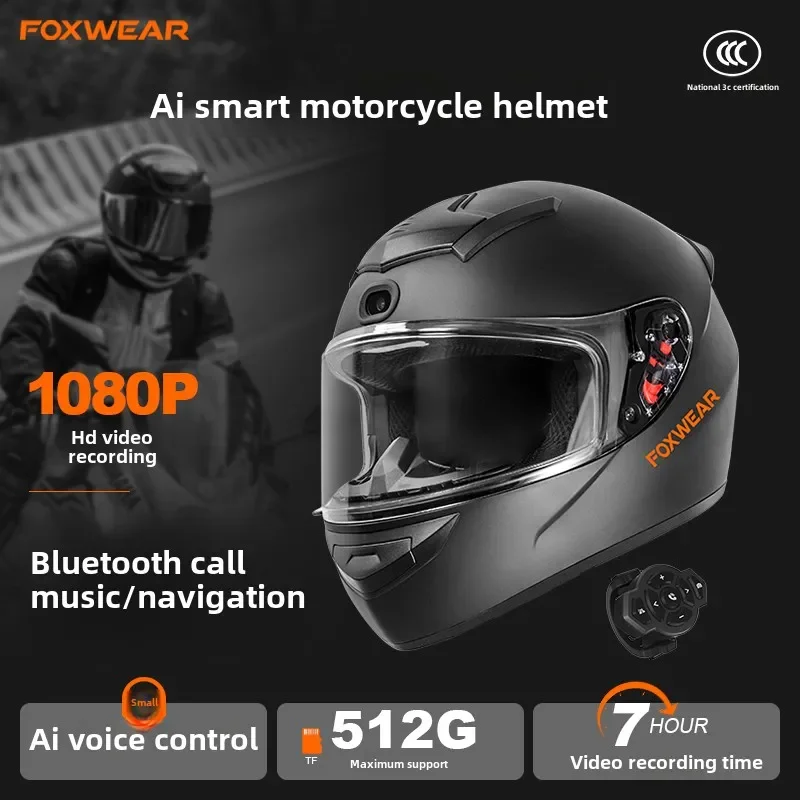 AI Intelligence Motorcycle Hel - Full Face Motorcycle Helmet With Bluetooth review and price