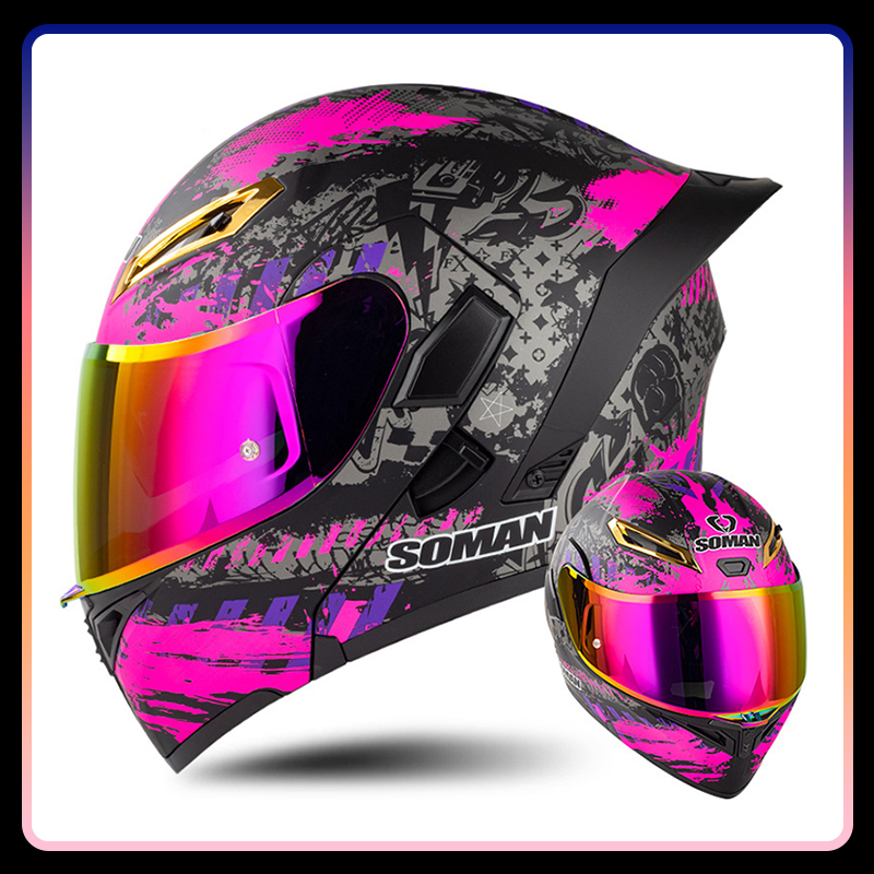 Men Women Motorcycle Helmets F - Modular Flip Up Motorcycle Helmet Dot Approved review and price
