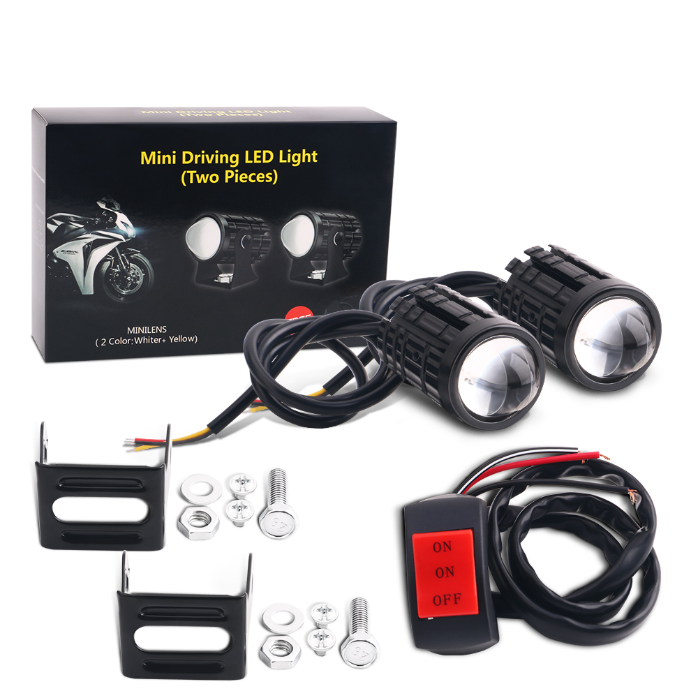 2PCS Universal Motorcycle LED  - Universal Motorcycle Led Headlight Projector review and price
