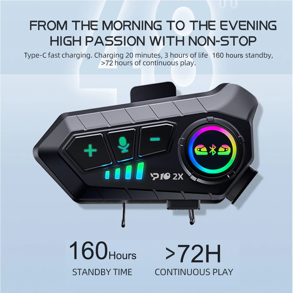 Y10 2x Motorcycle Intercom Blu - Universal Motorcycle Helmet Intercom Headset review and price