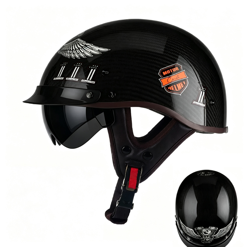 Carbon Fiber Motorcycle Half H - Carbon Fiber Lightweight Motorcycle Helmet review and price