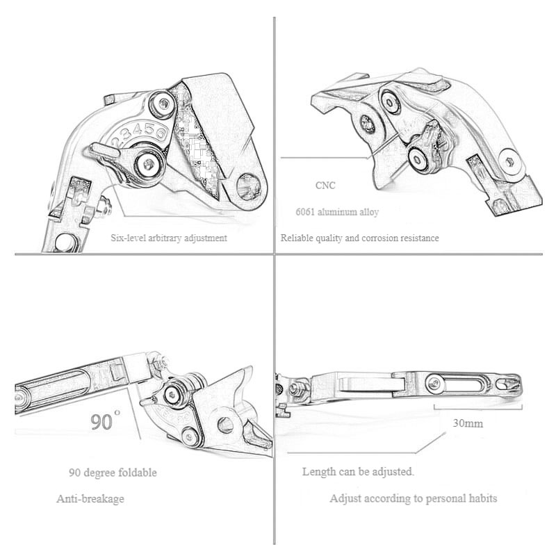 For Honda NC750X NC 750 X 2016 - Cnc Aluminum Adjustable Brake Clutch Levers review and price